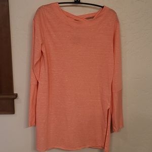 Prana orange stripe top, M